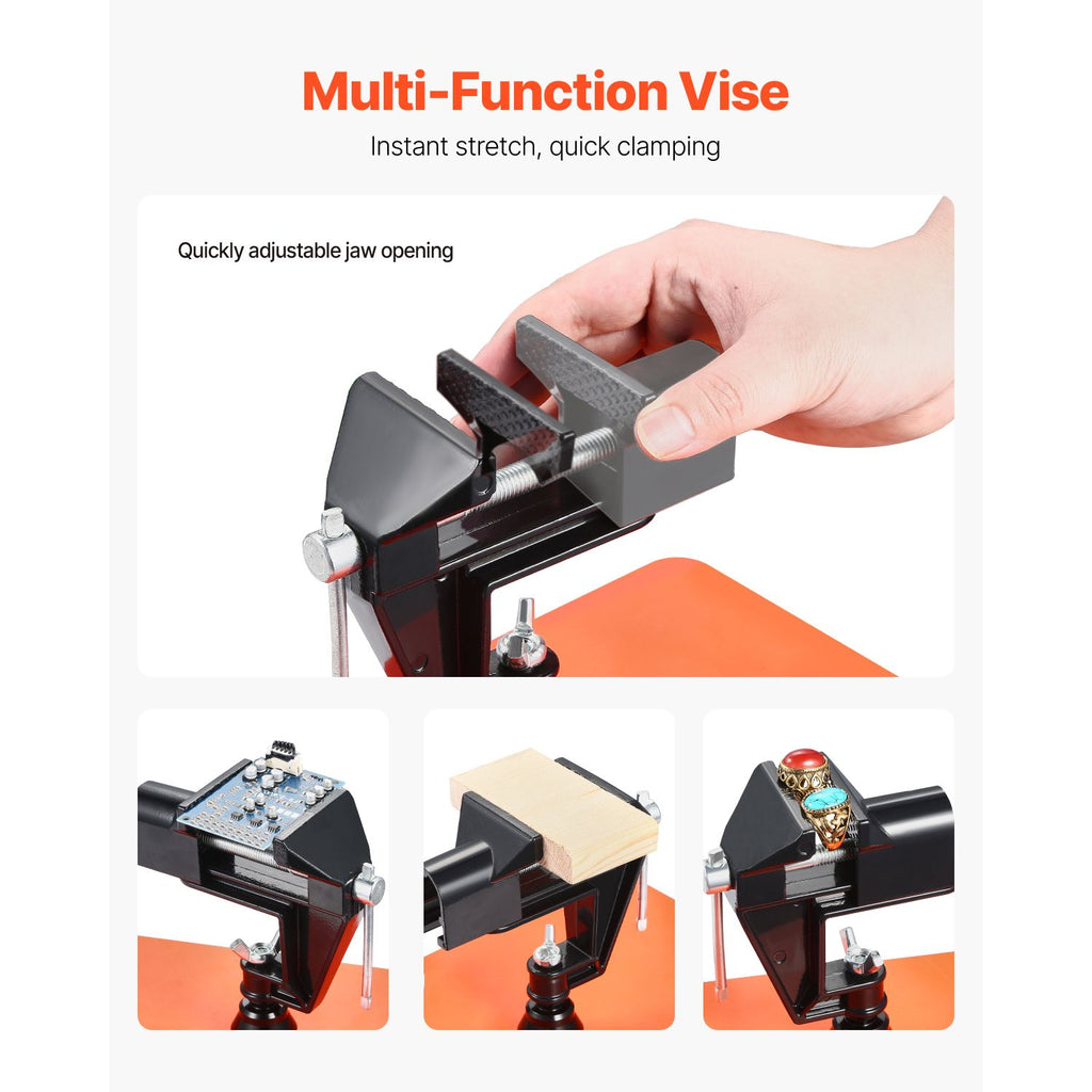 Magnetic Helping Hands Soldering Station, 4 Arms Third Hand Tool, with Vise, 3X LED Magnifying Lamp, 4 PCB Holder & 360 Hot Air Gun Holder, Soldering Helper for Electronic Repair Craft Hobby DIY