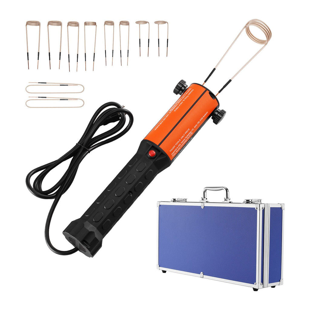 Magnetic Induction Heater Kit, 1000w 110V Portable Hand-held Induction Heater with 10PCS Induction Coils, Flameless Induction Heater Bolt Remover with Case, Fit for Removing Rusty Bolts & Nuts