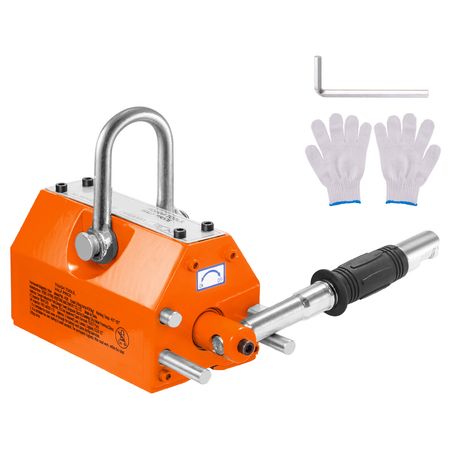 Magnetic Lifter, 3300lbs/1500kg Pulling Capacity, 2.5 Safety Factor, Neodymium & Steel, Lifting Magnet with Release, Permanent Lift Magnets, Heavy Duty Magnet for Hoist, Shop Crane, Block, Board