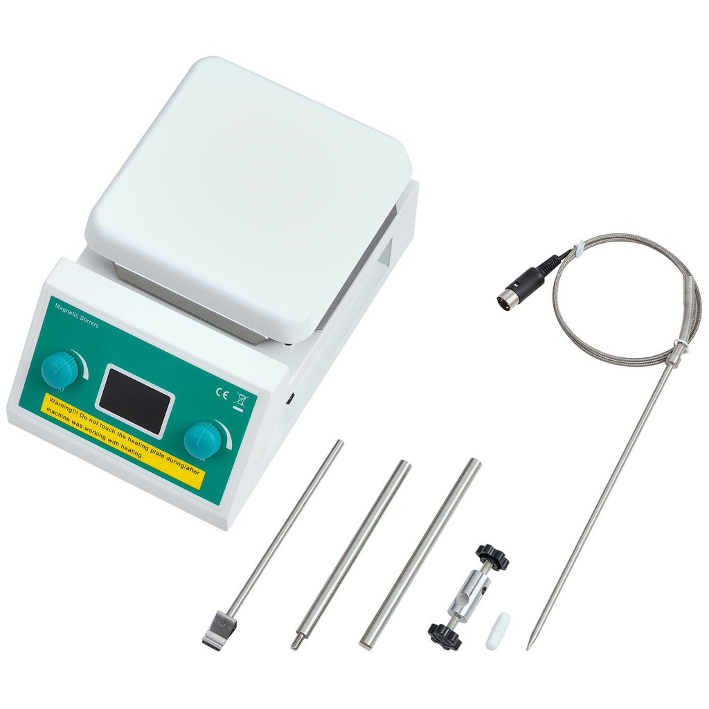 Magnetic Stirrer Hot Plate, Max 212 F/100 C, 0-2000 RPM Hot Plate with Magnetic Stirrer, 2000mL Hot Plate Stirrer with LED Screen, Support Stand and Stir Bars Included, 500W Heating Power