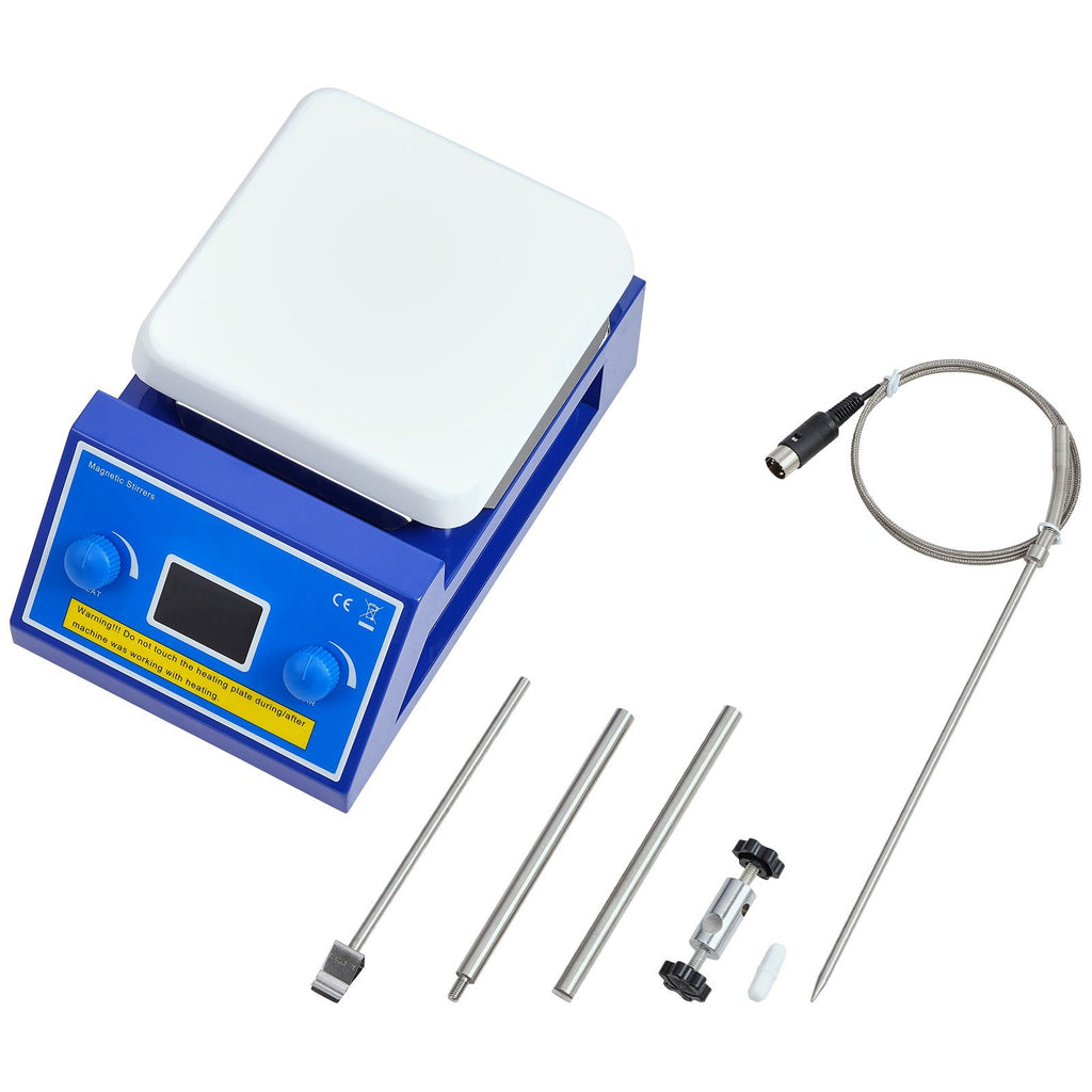Magnetic Stirrer Hot Plate, Max 572 Fahrenheit /300 Celsius , 0-2000 RPM Hot Plate with Magnetic Stirrer, 5000mL Hot Plate Stirrer with LED Screen, Support Stand and Stir Bars Included