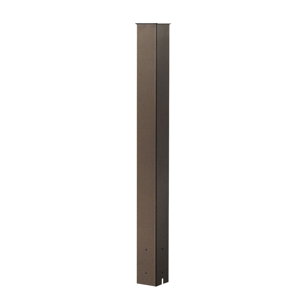 Mailbox Post, 43 x 4 x 4 Inches, Steel In-Ground Mounting Mail Box Stand with Powder Coating Surface, Heavy Duty Metal Post Sleeve Kit for Outside Curbside Residential Use, Easy Install, Bronze
