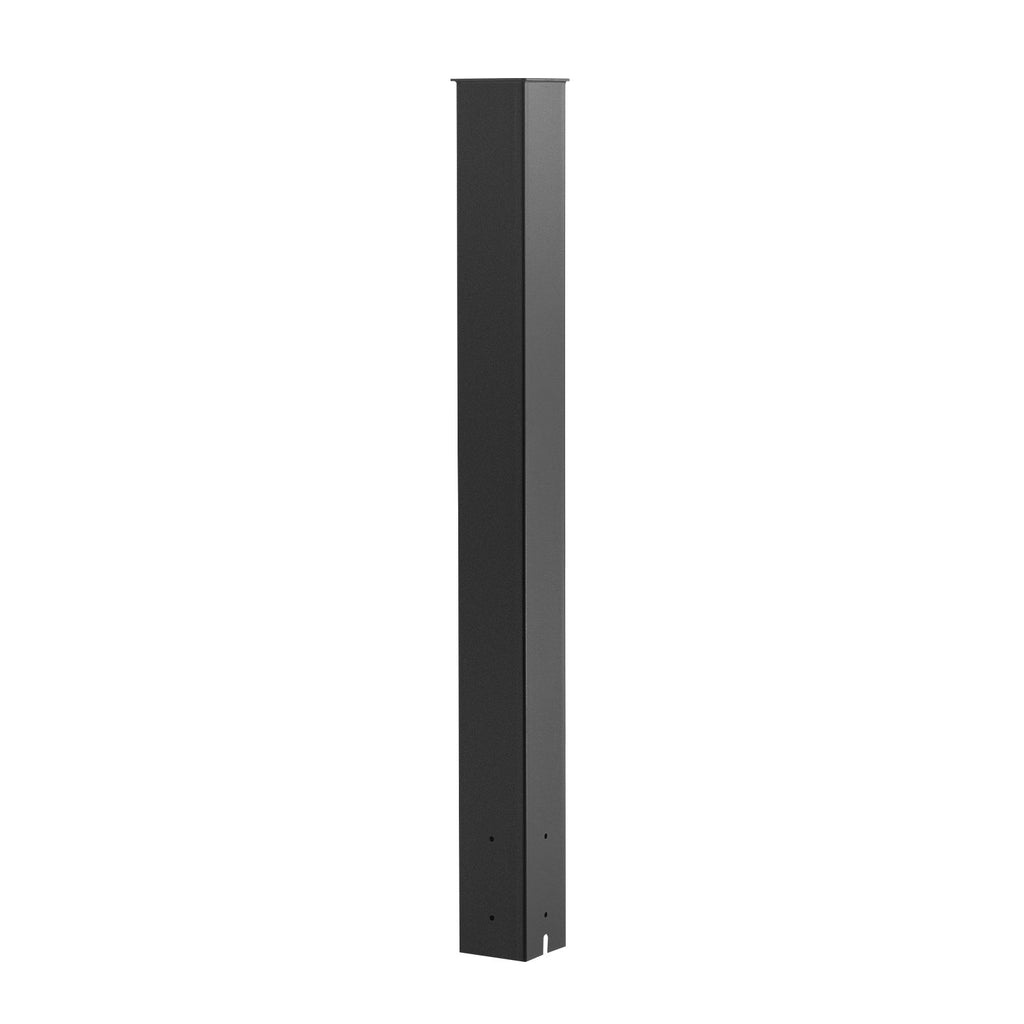 Mailbox Post, 43 x 4 x 4 Inches, Steel In-Ground Mounting Mail Box Stand with Powder Coating Surface, Heavy Duty Metal Post Sleeve Kit for Outside Curbside Residential Use, Easy Install, Black