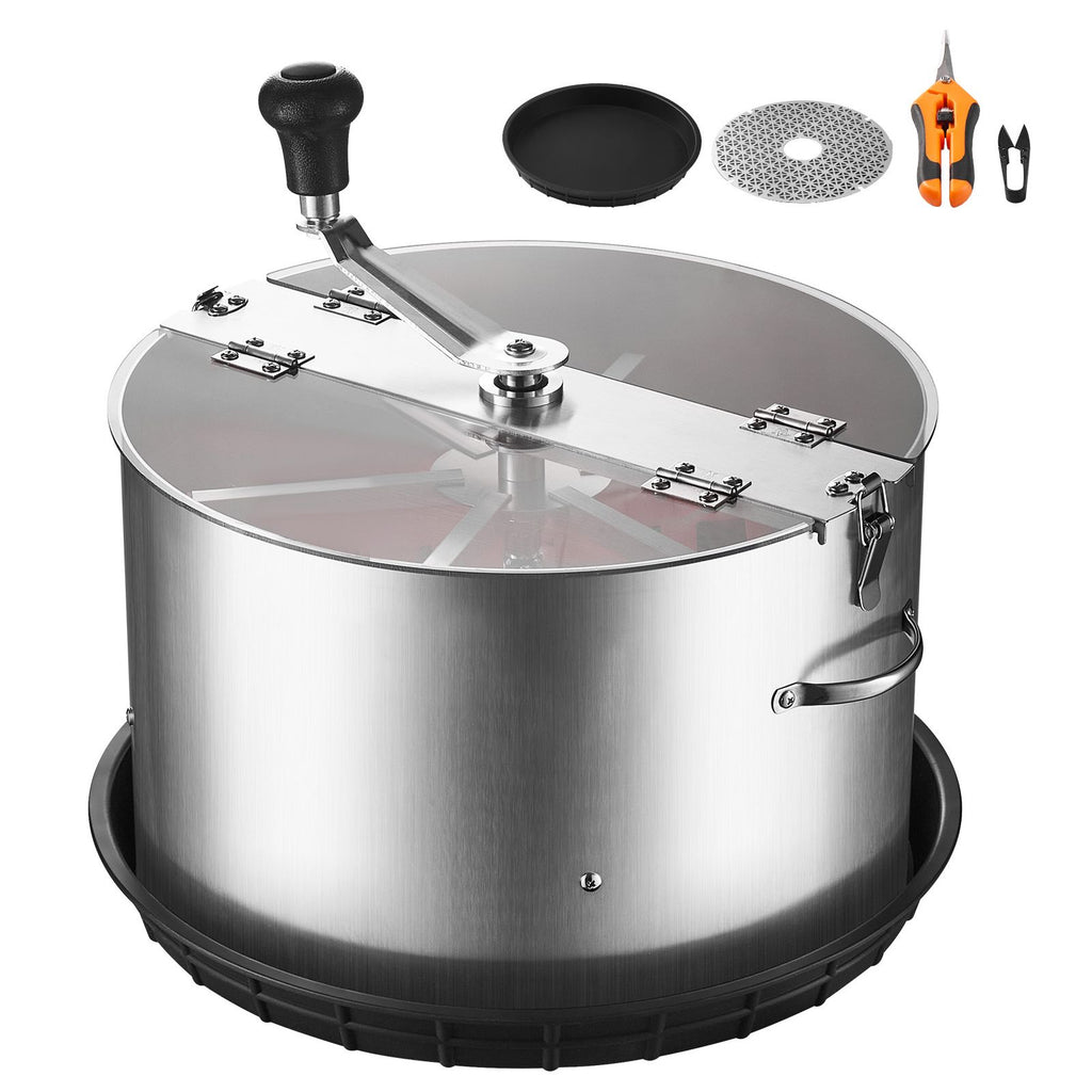 Manual Bud Leaf Trimmer, 16 in Reaper Bowl Bud Trimmer with Stainless Steel Blades, Visual Cutting, Wet & Dry Hydroponic Cutting Machine with Tray, Twisted Spin Cut for Plant Buds Flowers
