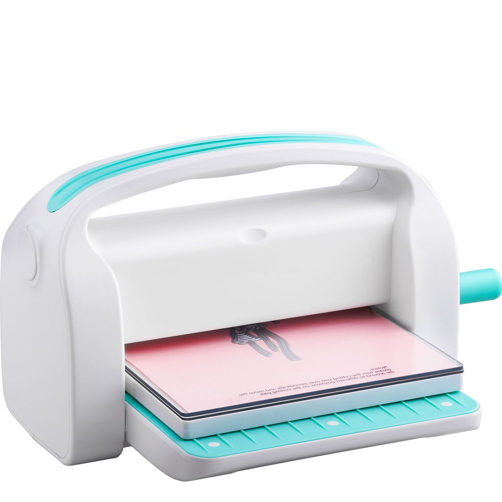 Manual Die Cutting & Embossing Machine, Portable Cut Machines, 9 inch Opening Scrapbooking Machine Full Kit Included, For Arts & Crafts, Scrapbooking, Card Making and Crafting, White