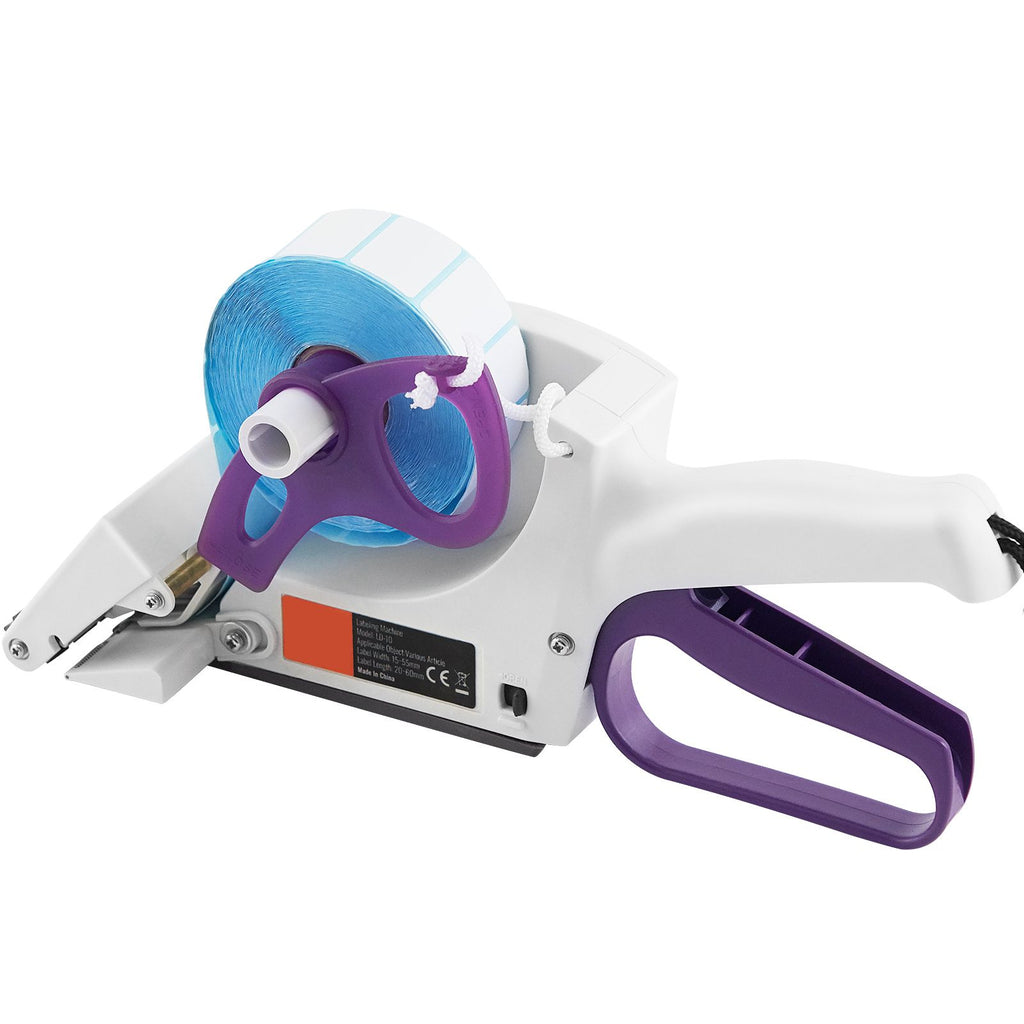 Manual Label Applicator, 0.59-2.17 inches Label Width, 0.79-2.36 inches Label Length, Portable Hand-Held Labeling Machine with Label Roll and TPR Roller for Round Bottles, Boxes, Fruits Labeling