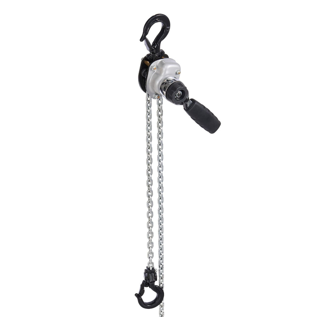 Manual Lever Chain Hoist, 1/2T 1100LBS Capacity Heavy Duty Come Along, 10FT Lift G80 Alloy Steel Chain With Dual Pawl Mechanical Brake,360°Rotating Hooks, for Warehouse Construction Garage