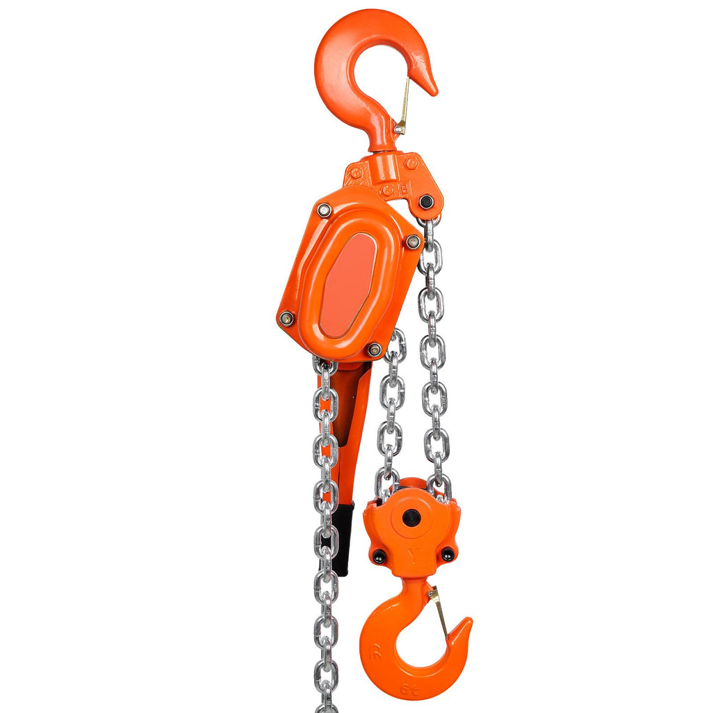 Manual Lever Chain Hoist, 6 Ton 13200 lbs Capacity 20 FT Come Along, G80 Galvanized Carbon Steel with Weston Double-Pawl Brake, Auto Chain Leading & 360° Rotation Hook, for Garage Factory Dock