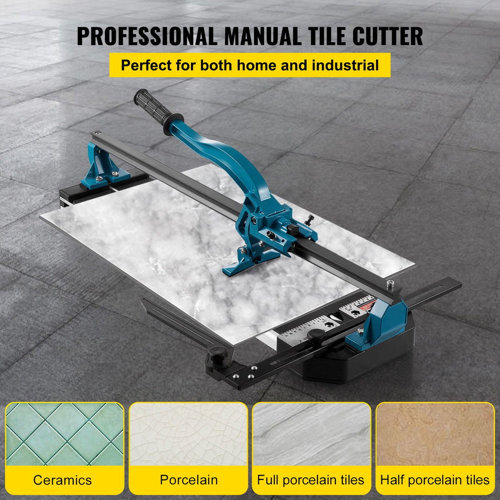 Manual Tile Cutter, 24 inch, Porcelain Ceramic Tile Cutter with Tungsten Carbide Cutting Wheel, Infrared Positioning, Anti-Skid Feet, Durable Rails for professional installers or beginners image 2