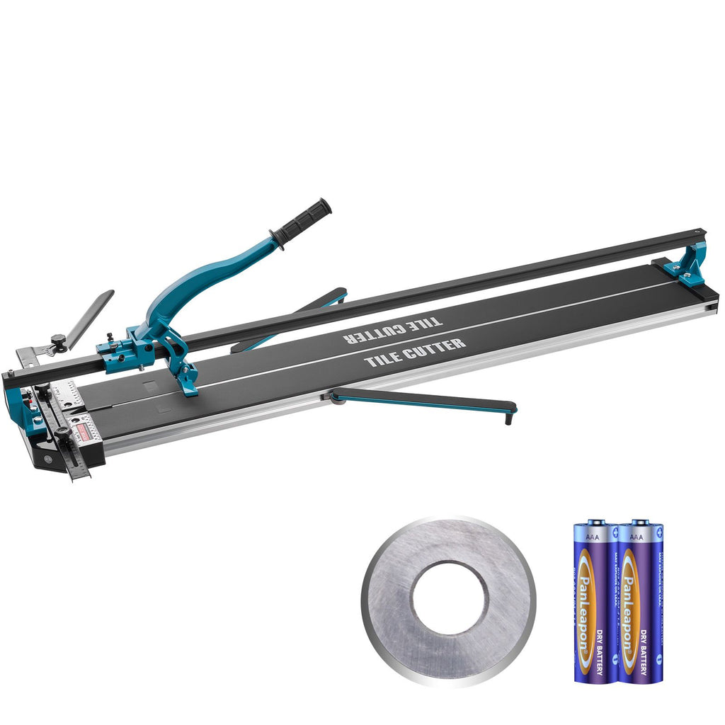 Manual Tile Cutter, 48 inch, Porcelain Ceramic Tile Cutter with Tungsten Carbide Cutting Wheel, Infrared Positioning, Anti-Skid Feet, Durable Rails for professional installers or beginners