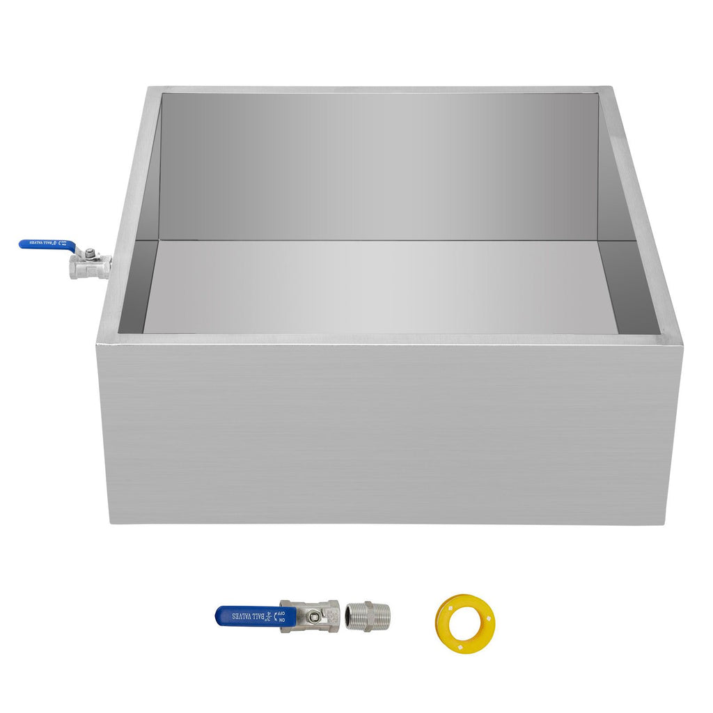 Maple Syrup Evaporator Pan 24x24x9.5 Inch Stainless Steel Maple Syrup Boiling Pan with Valve