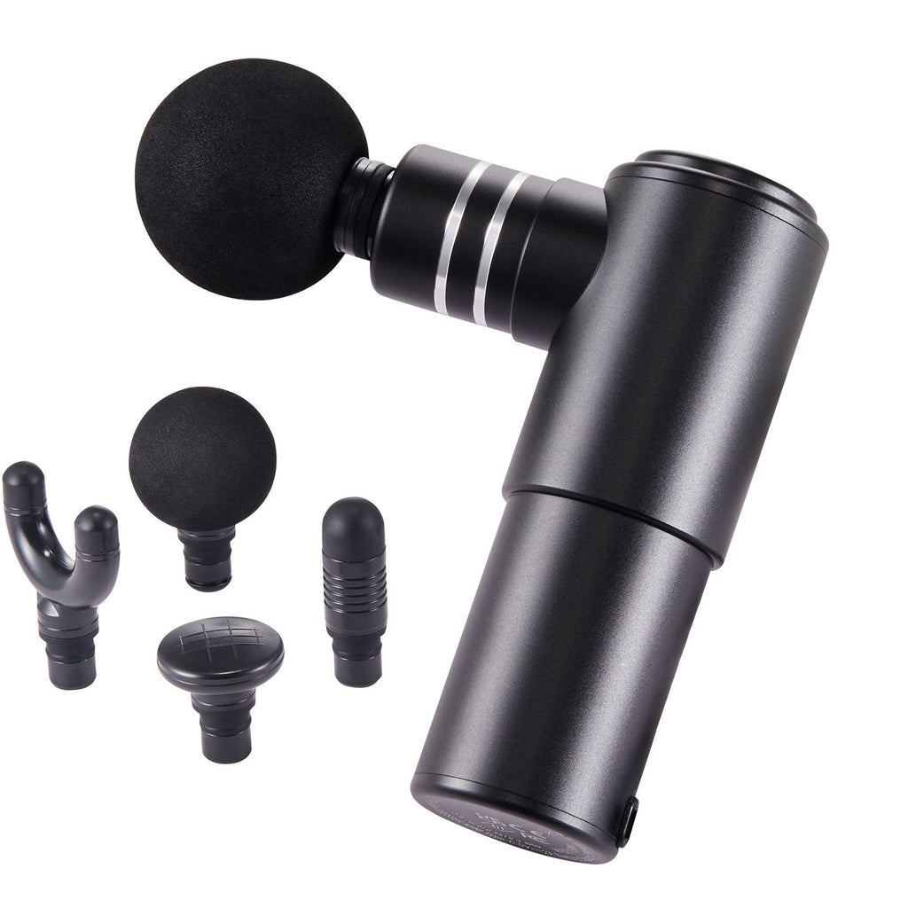 Massage Gun Deep Tissue, Percussion Mini Muscle Massage Gun for Athletes - with 4 Speed Levels & 4 Massage Heads, 12V 2500mAh Batteries, Handheld Massage Gun for Pain Relief, Muscle Relaxation
