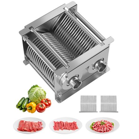 Meat Cutter Machine Blade, 5 mm Blade for Commercial Meat Cutter, One Set Blade for SJY-DQ90 Meat Cutting Machine, Stainless Steel, Cutter Slicer Blade Set for Boneless Meat, Soft Vegetables