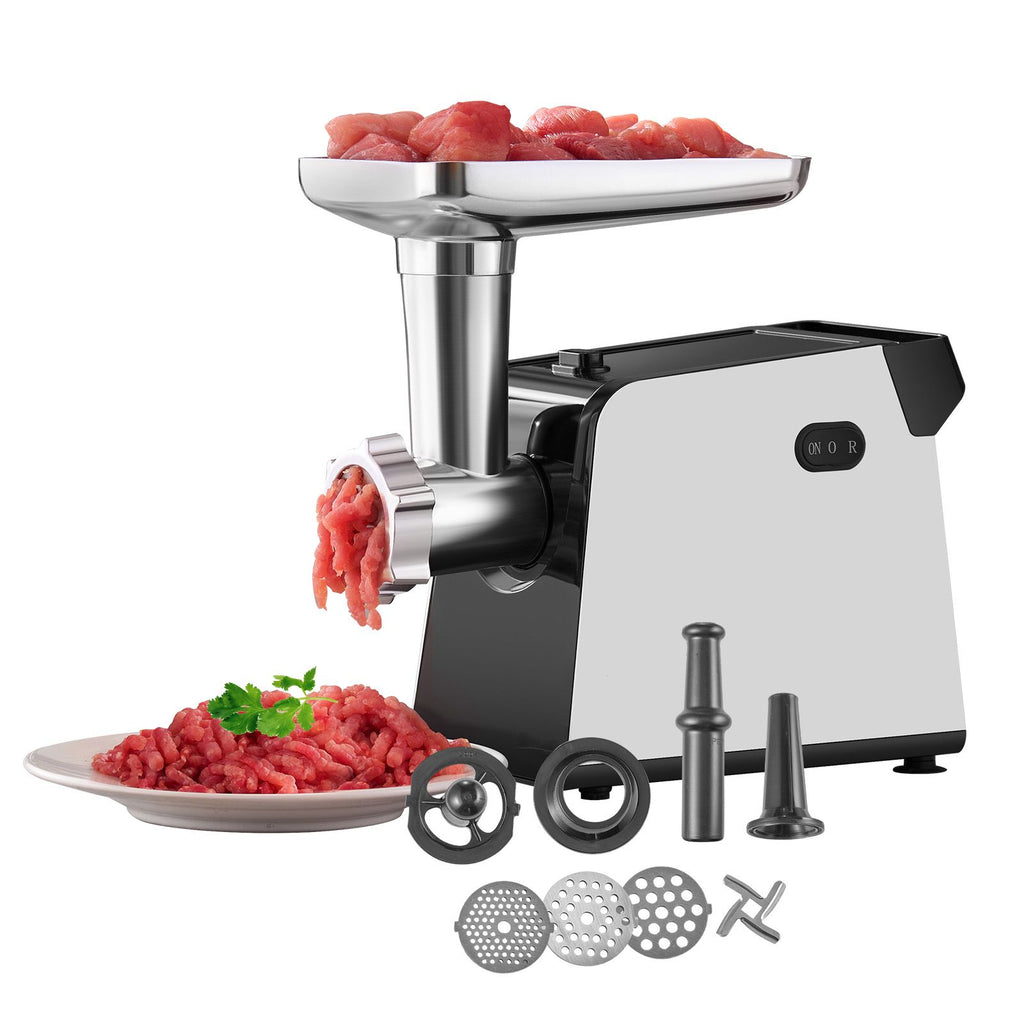 Meat Grinder, 3 Lbs/Min Capacity Electric Meat Grinders with Blade, Grinding Plate, Sausage Maker, Kubbe Kit, Stainless Steel Meat Mincer for Home Kitchen