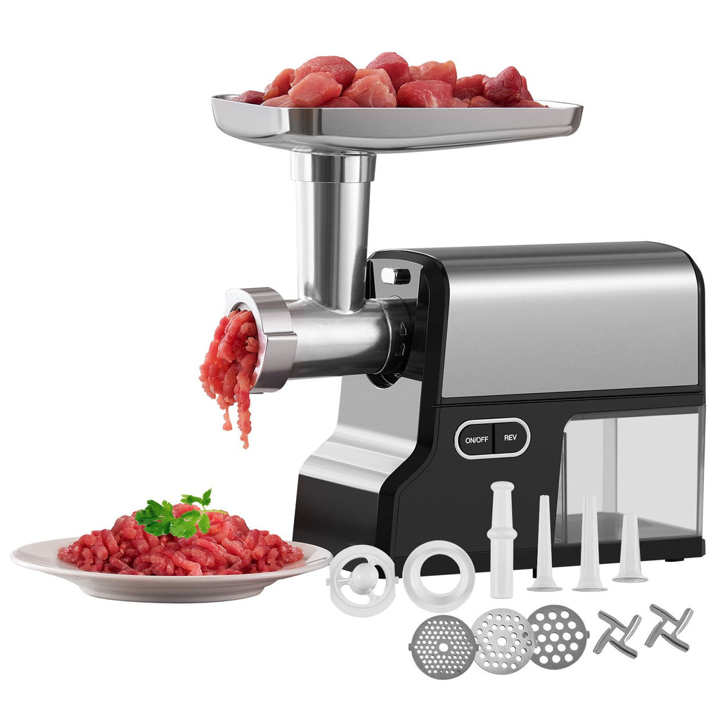 Meat Grinder, 4.2 Lbs/Min Capacity Electric Meat Grinders with Blade, Grinding Plate, Sausage Maker, Kubbe Kit, Stainless Steel Meat Mincer for Home Kitchen