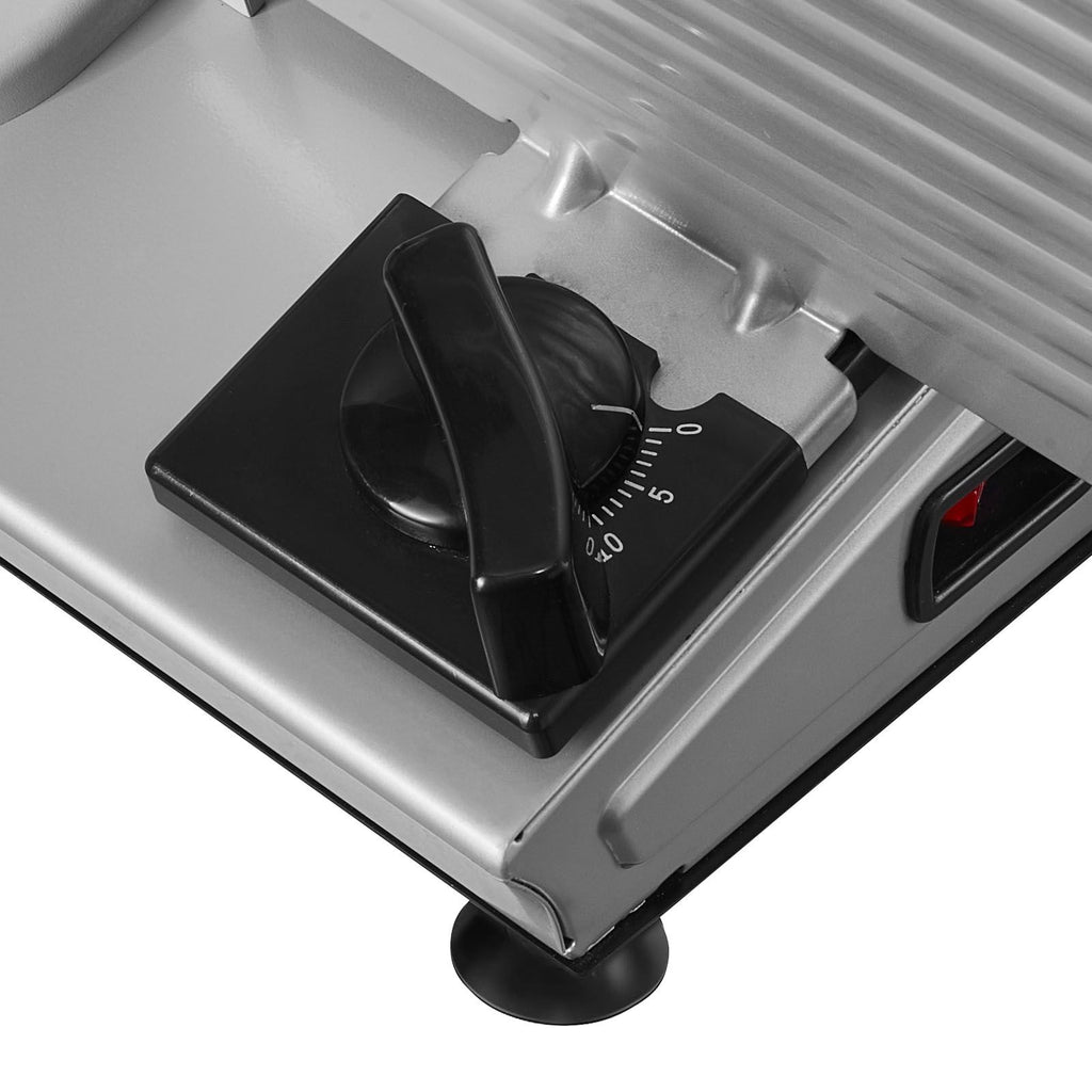 Meat Slicer, 7.5 inch Electric Deli Food Slicer, 180W Meat Cutter with a Premium SUS420 Blade, 0-0.6 inch Adjustable Thickness, Food Slicer Machine for Meat, Hard Bread and Cheese, Home Use