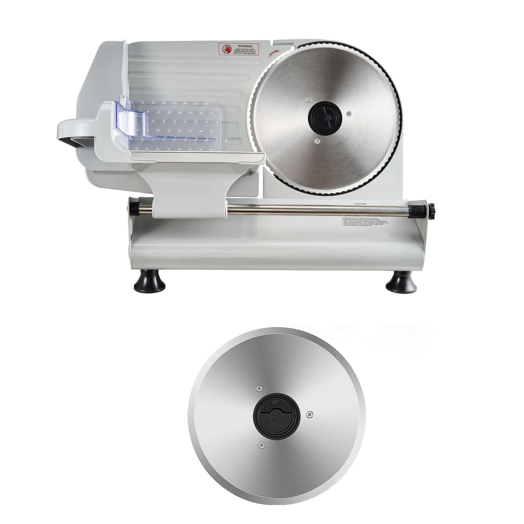 Meat Slicer, 8.6 inch 200W Electric Deli Slicer Machine with two SUS420 Blade, 0-0.6 inch Adjustable Thickness, ETL Certified Home Food-Slicer for Meat, Ham, Baguett, Steak