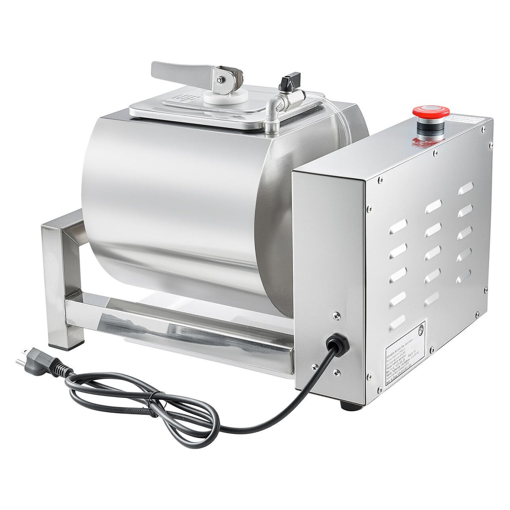Meat Tumbler Marinator, 10L Vacuum Tumbler Marinating Machine with Automatic Bidirectional Rotation, Stainless Steel Vacuum Curing Machine for Chicken Steak Pork, Home & Commercial Use