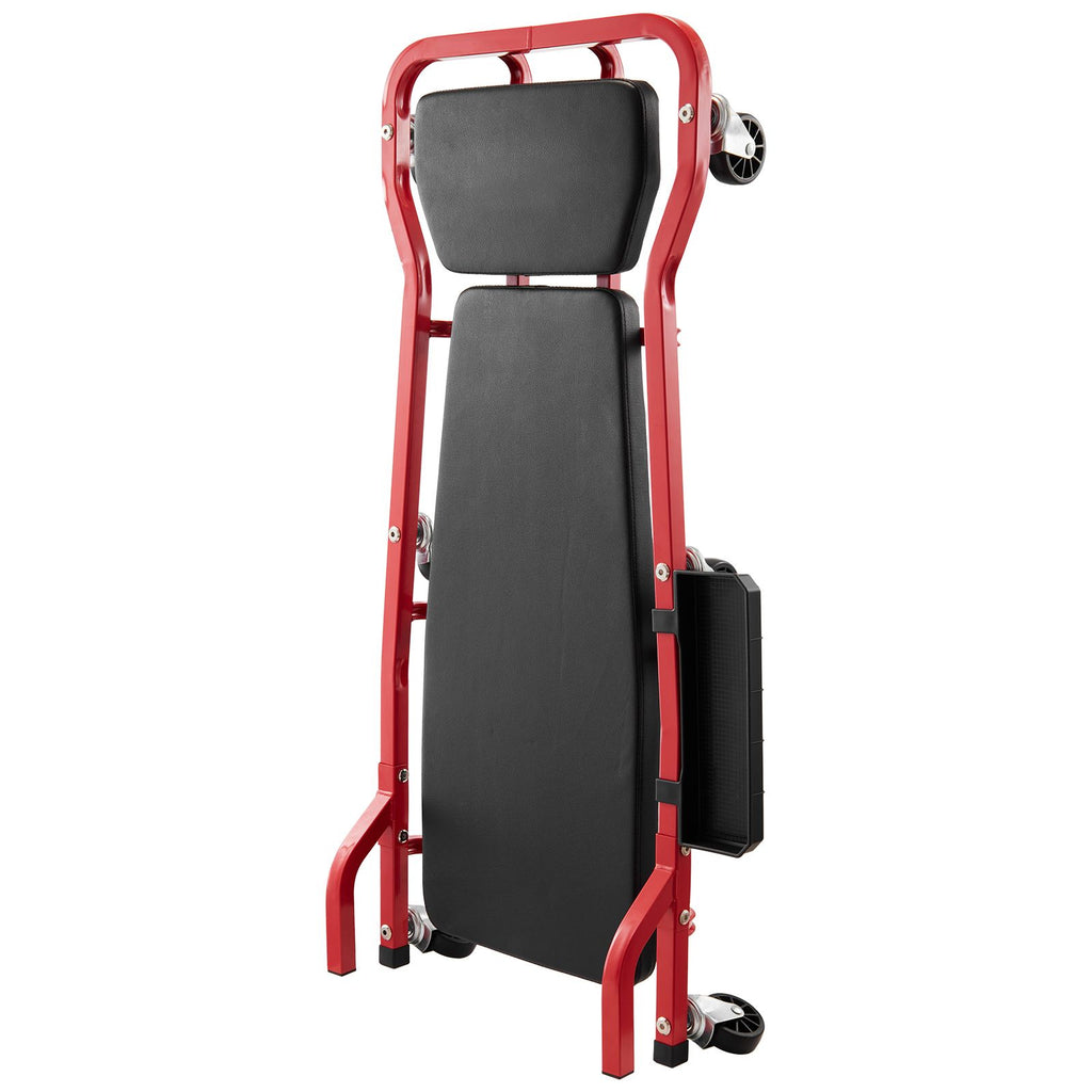 Mechanic Garage Creeper, 44-Inch, 300 lbs Capacity Automotive Rolling Creeper with 6 Casters Adjustable Cushioned Headrest Tool Tray, Heavy Duty Steel Frame for Garages, Repair Shops, and DIY