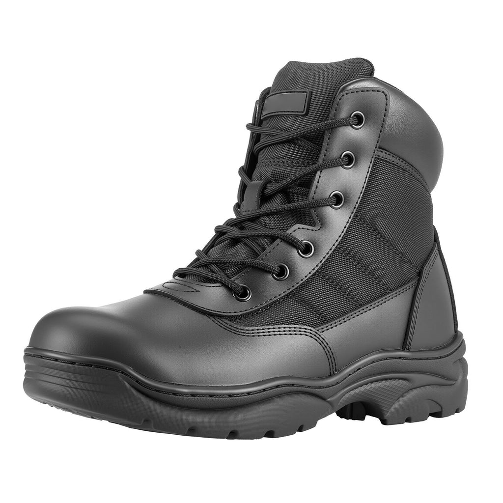 Men's Military Tactical Boots, 6 inch Combat Hiking Work Boots, Lightweight & Breathable & Sturdy Mens Motorcycle Interceptor Trooper Boot, for Outdoor Security Mountaineering, US Size 10.5 image 2