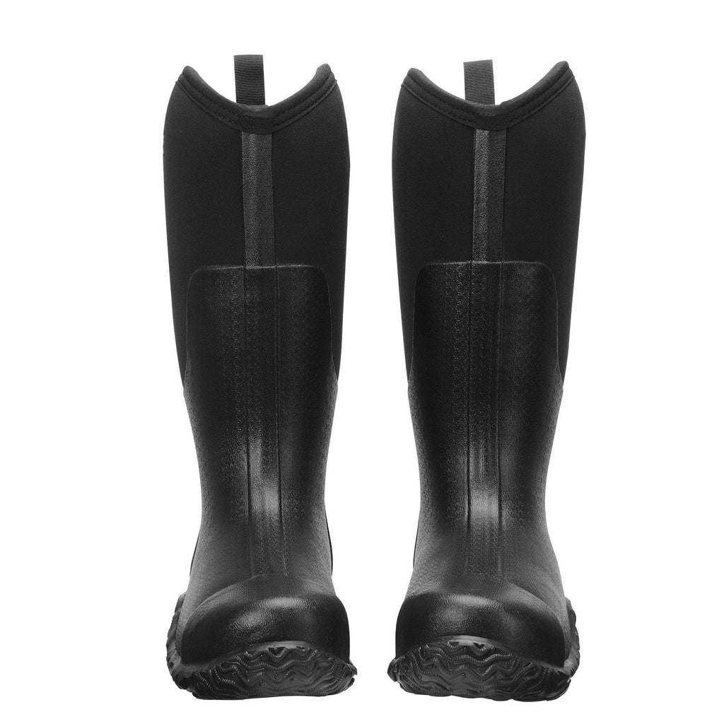 Men's Steel Toe Rubber Boots, Protective Footwear, Waterproof Rain Fishing Boots, Outdoor Non-Slip Work Shoes, Lightweight and Durable, for Manufacturing, Construction, Farming, Size 11 US