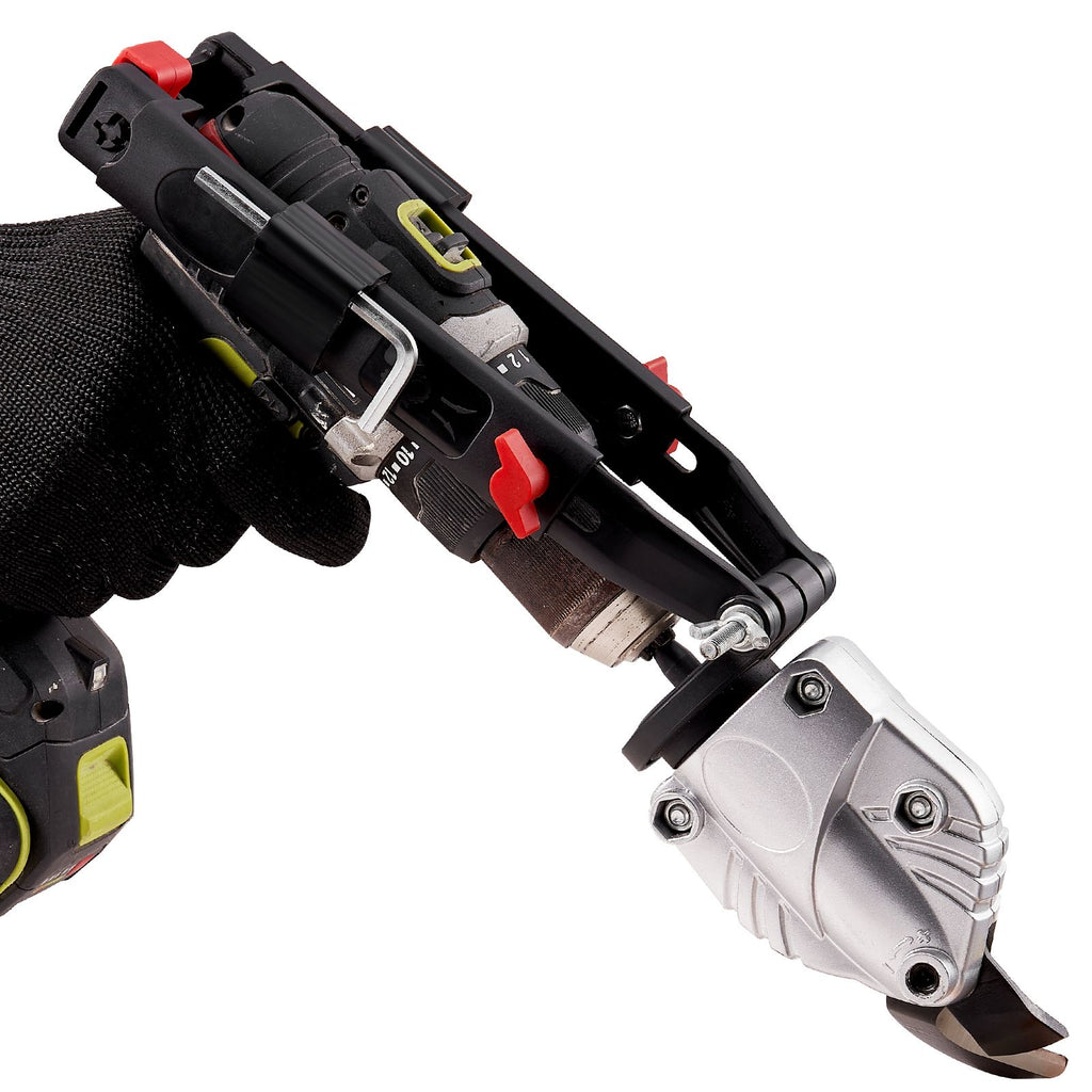 Metal Cutter Drill Attachment, with Metal Shears Attachment, 360 Degree Pivoting Head, Cut Max. 21 GA Stainless Steel 14 GA Aluminum Metal Sheets and 18 GA Galvanized Steel