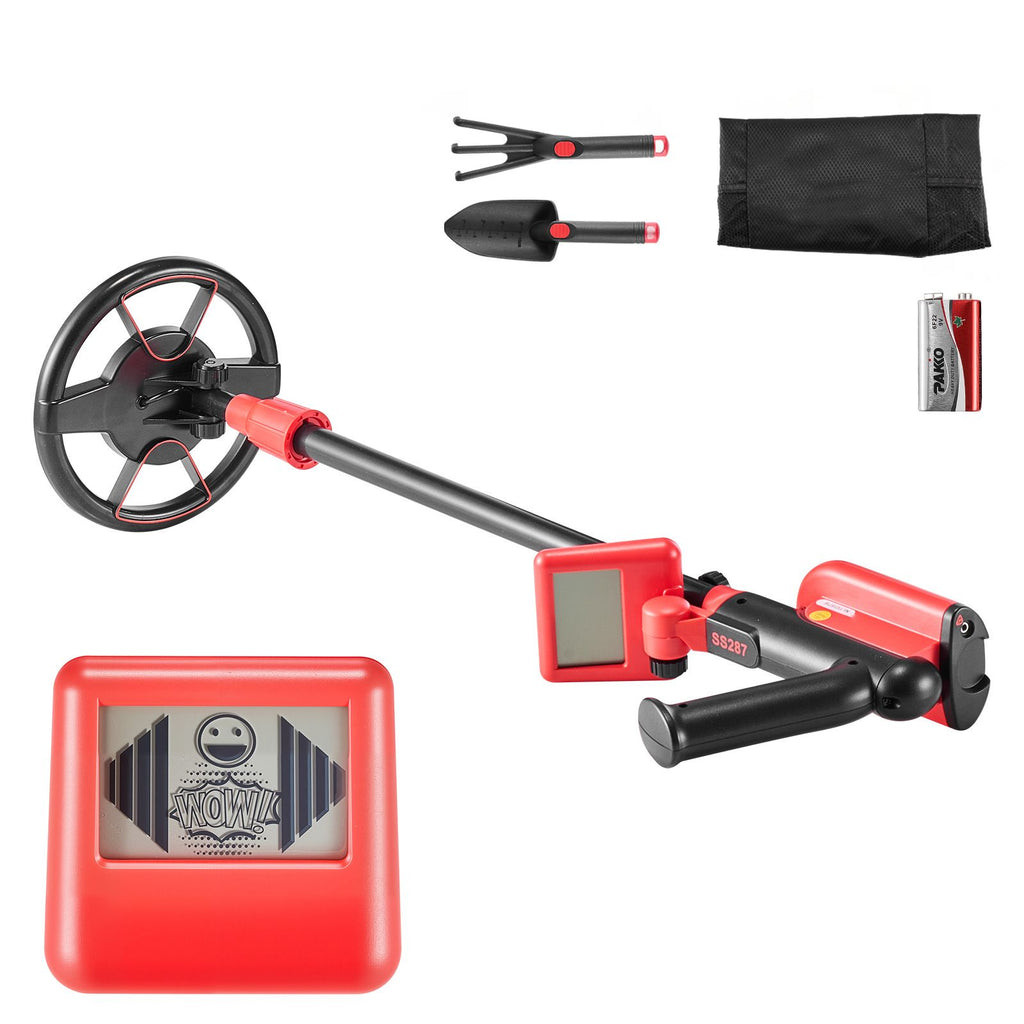 Metal Detector, 6", Lightweight Metal Detector with LCD Display, IP68 Waterproof Search Coil, Adjustable 22.8"-33.8" High Accuracy Gold Detector, Easy to Use, for Detecting Gold Treasure Hunting