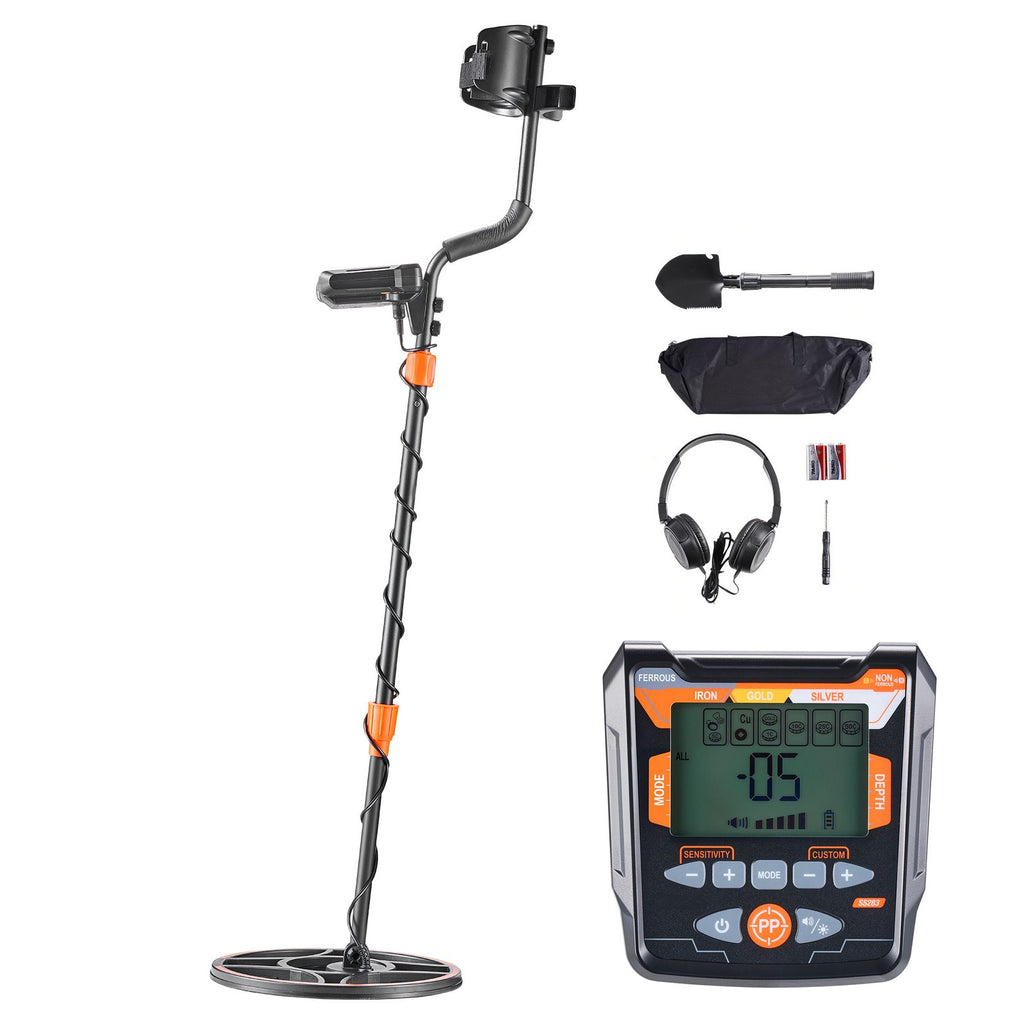 Metal Detector for Adults, 12", Professional High Accuracy Gold Detector, IP68 Waterproof Search Coil with Display, Headphones, 6 Modes, Adjustable Length, for Detecting Gold Treasure Hunting