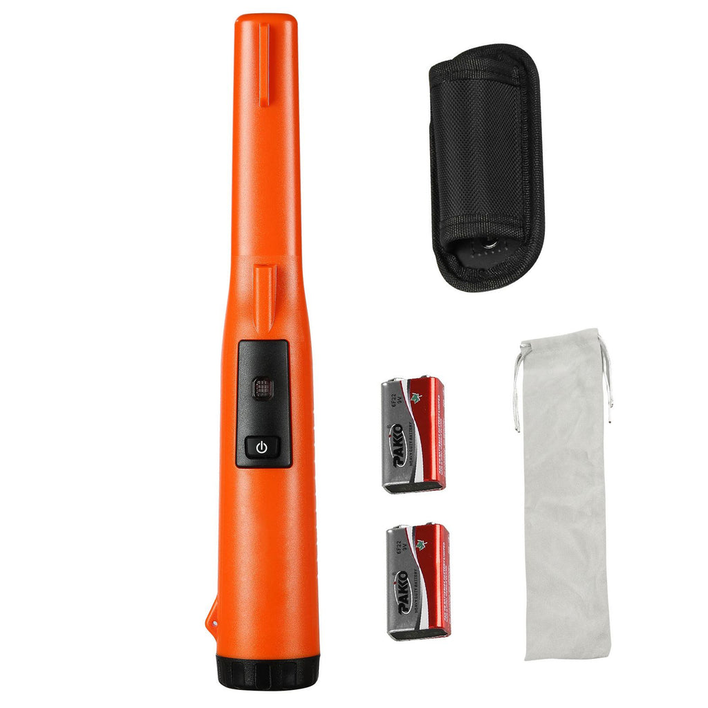 Metal Detector Pinpointer, IP68 Fully Waterproof Handheld Pin Pointer Wand, 4.5" Detection Depth, 3 Modes, Professional Treasure Hunting Probe with Holster and 9V Battery, for Adults and Kids