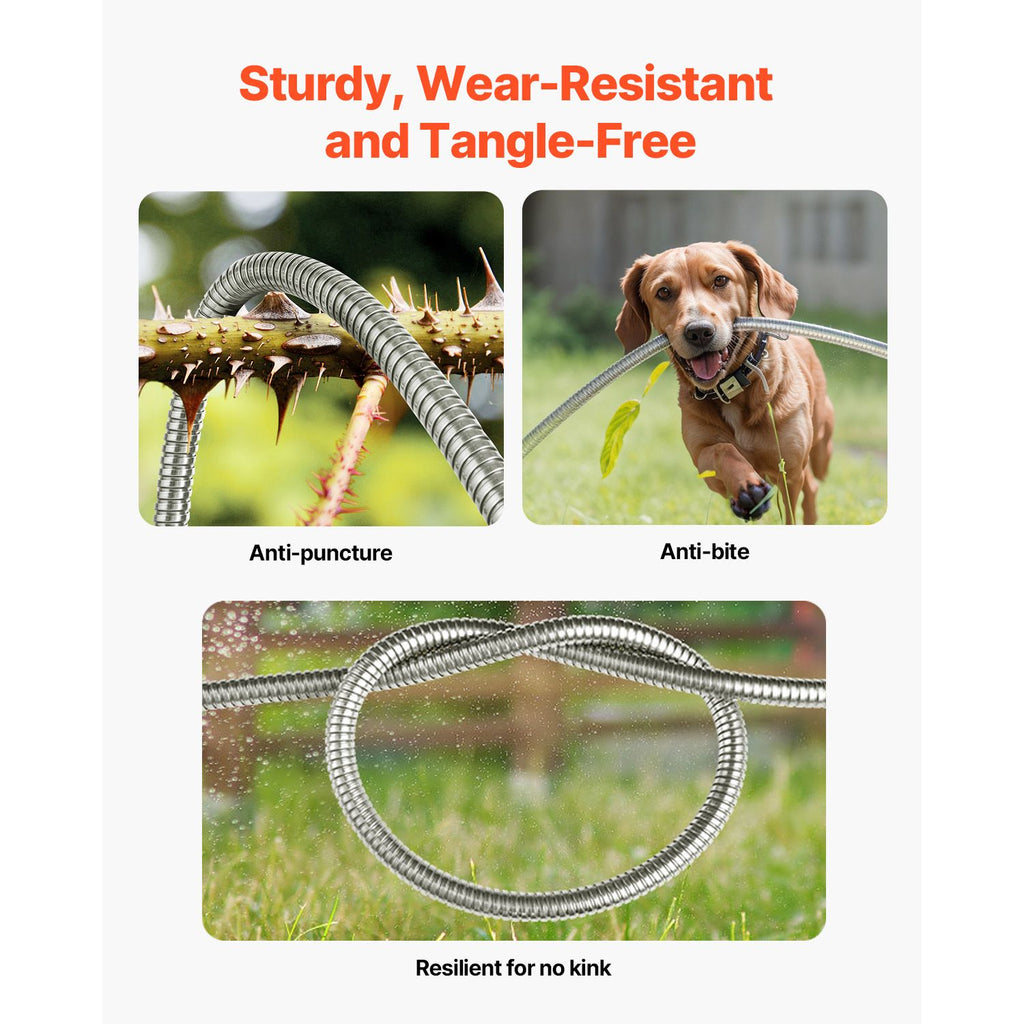 Metal Garden Hose 25 ft, Rust Proof Stainless Steel Water Hose, Heavy Duty Backyard Hose with 10 Function Nozzle, No-Kink & Flexible Water Pipe, Lightweight Metal Hose for Yard, Outdoor