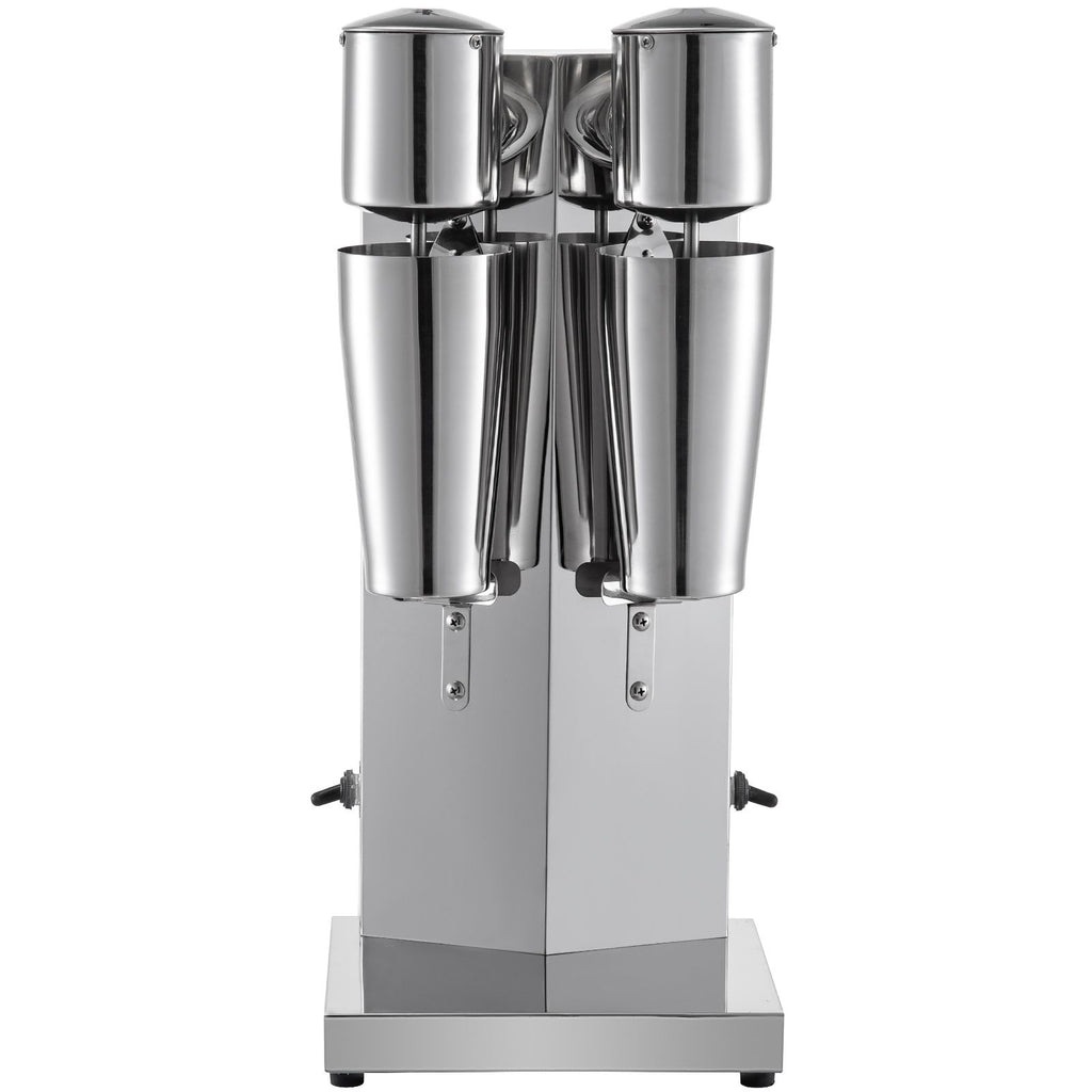 Milkshake Maker Kit, Stainless Steel Electric Milkshake Maker, 180W Milkshake Machine, Double Head Classic Milkshake Maker with 800ml Cup, Silver Milkshake Maker Machine, 2 Speed Adjustable