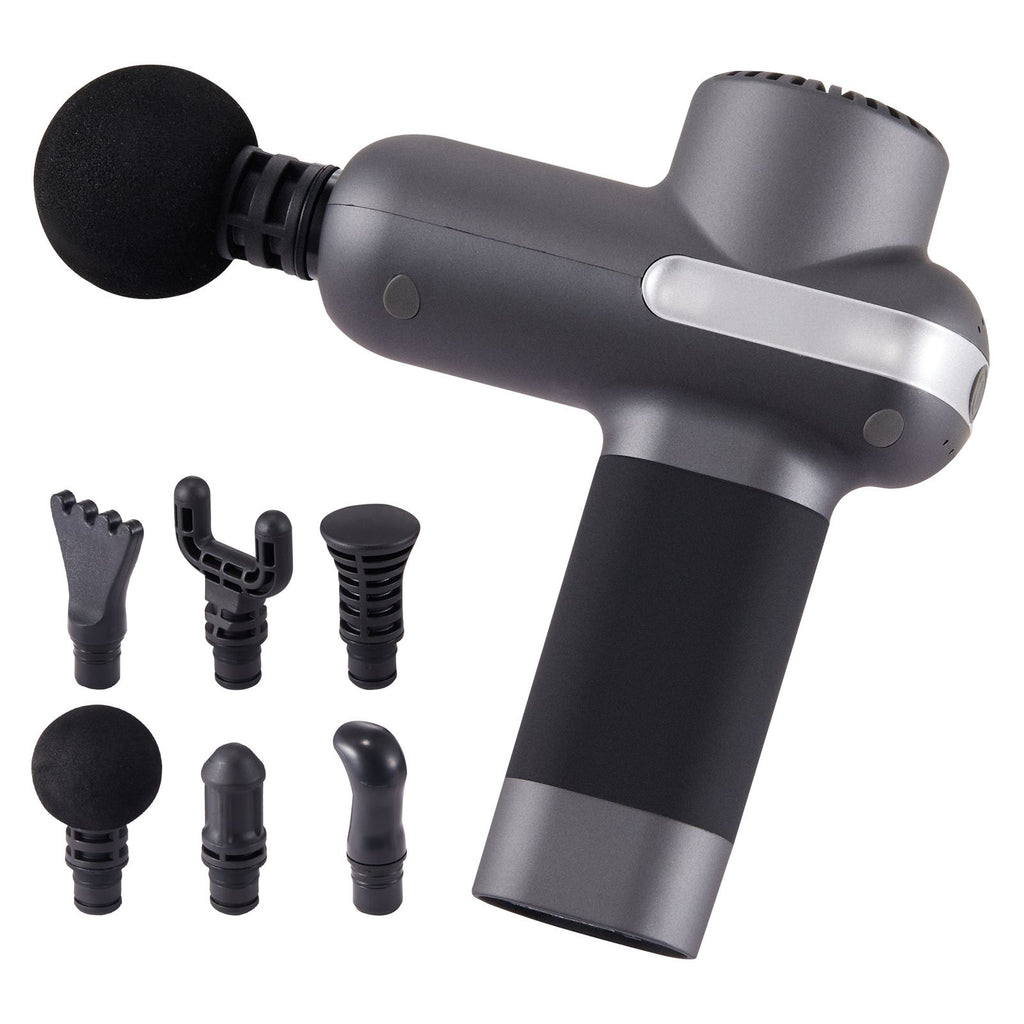 Mini Massage Gun, Percussion Muscle Massage Gun for Athletes - with 5 Speed Levels & 6 Massage Heads, 7.4V 2500mAh Batteries, Handheld Small Massage Gun for Pain Relief, Muscle Relaxation