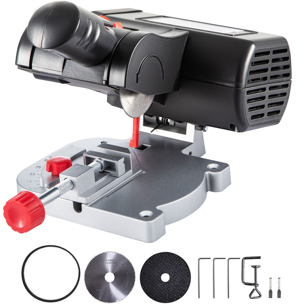 Mini Miter Cut-off Chop Saw, Two 2-5/16\" Blade of Steel and Resin with 1/2inch Cutting Depth, 0-45° Benchtop Miter Saw for Copper, Aluminum, Wood, Zinc in Hobby Craft