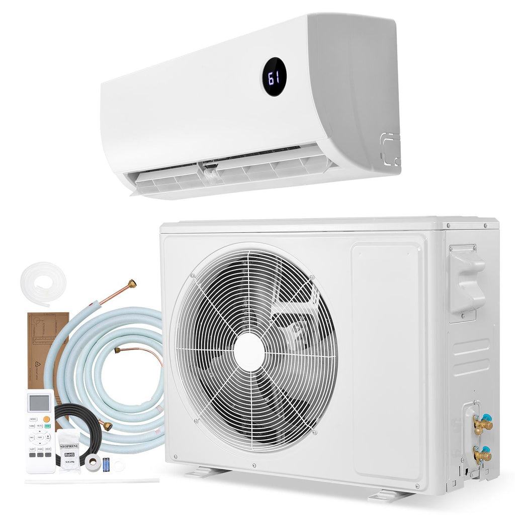 Mini Split Air Conditioner, 12,000 BTU AC / 12,500 BTU Heat, 115V 19 SEER2 High Efficiency Energy Saving, Quiet Inverter System for 750 Sq.Ft Coverage Area, Easy to Maintain, for Home, Office