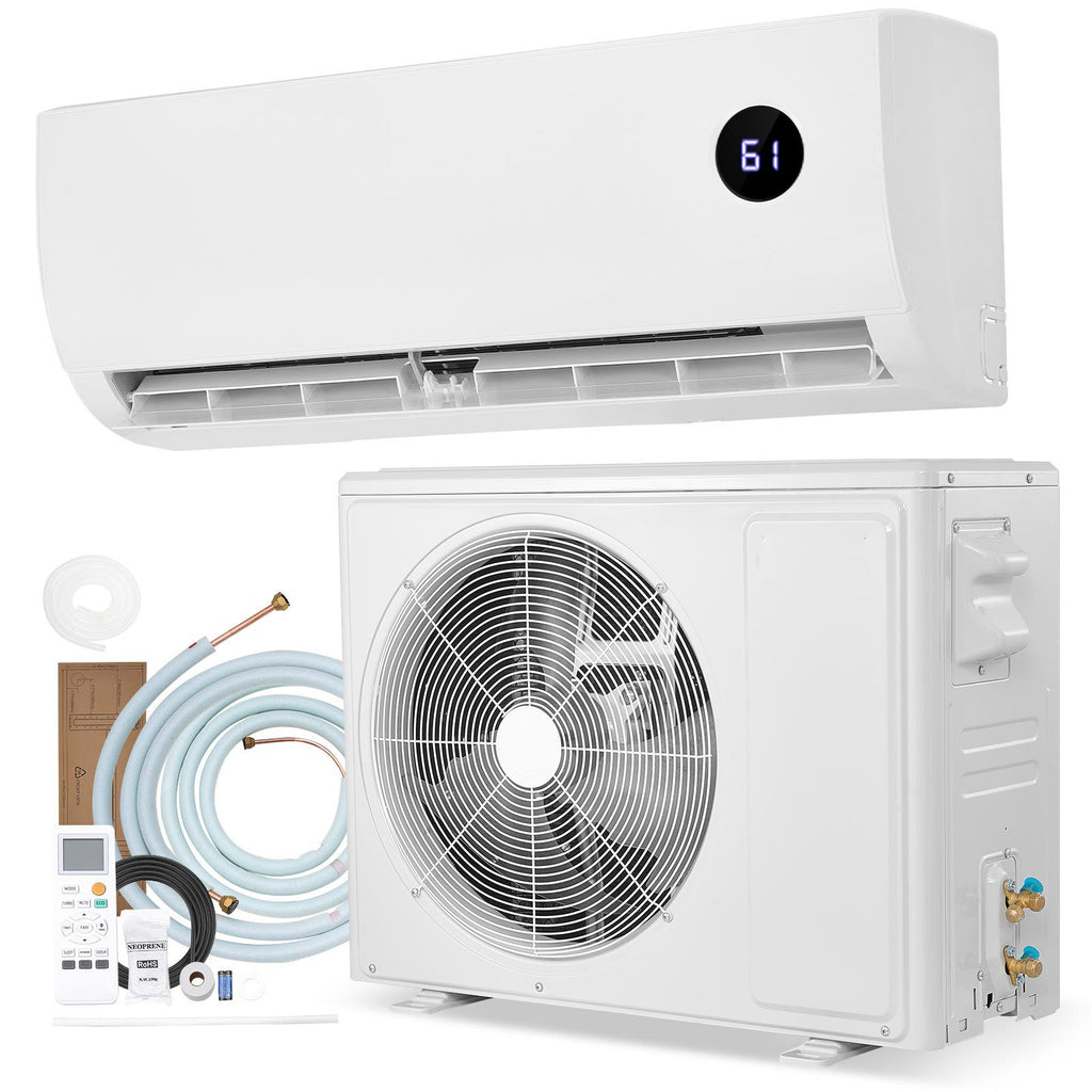 Mini Split Air Conditioner, 12,000 BTU AC / 12,500 BTU Heat, 230V 19 SEER2 High Efficiency Energy Saving, Quiet Inverter System for 750 Sq.Ft Coverage Area, Easy to Maintain, for Home, Office