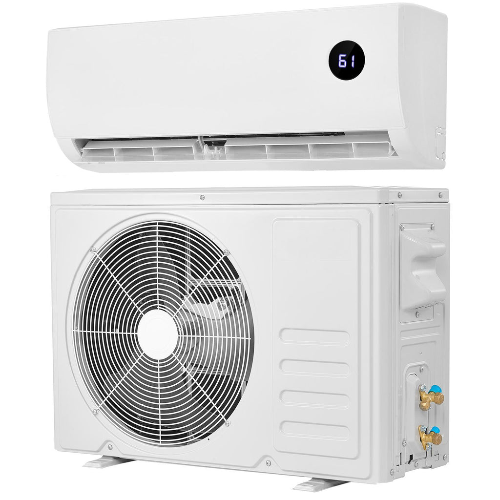 Mini Split Air Conditioner, 9000 BTU 230V Fast Cooling & Heating, 19 SEER2 High Efficiency Energy Saving, Quiet Inverter System for 450 Sq.Ft Coverage Area, Easy to Maintain, for Home, Office