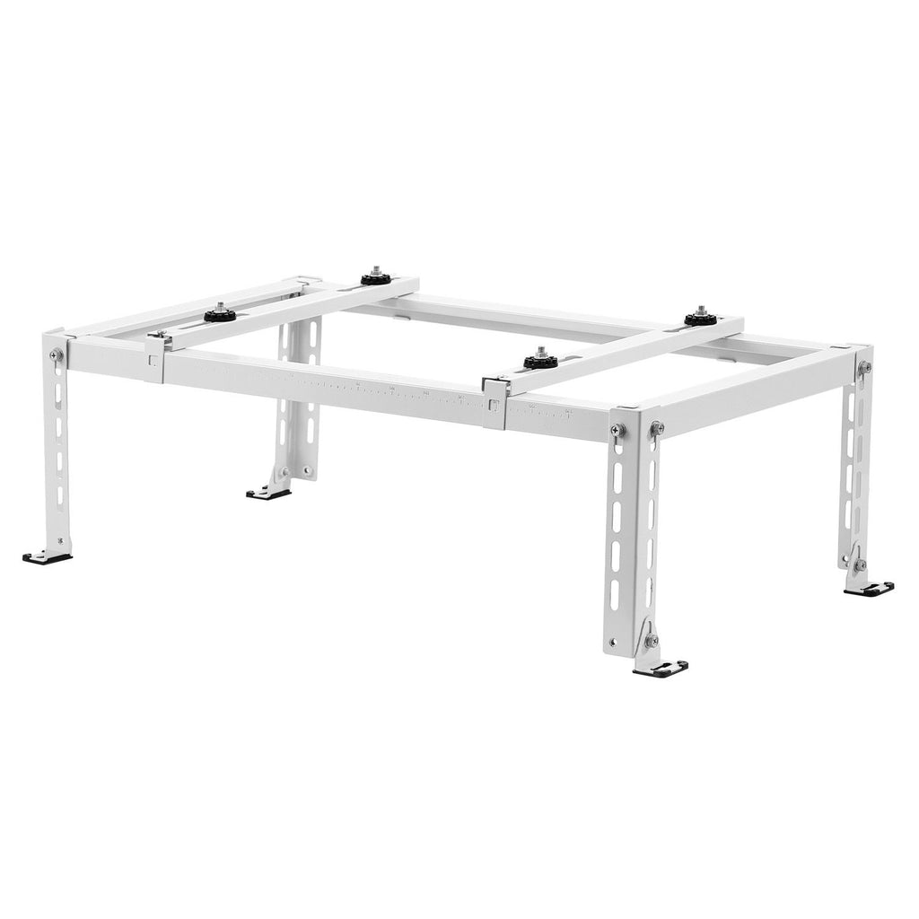 Mini Split Ground Stand, Adjustable Anti-Vibration Mini Split Stand for 9000-24000 BTU Ductless Air Conditioner Heat Pump, Heavy Duty AC Base Bracket Floor Mount w/ 551LBS Max. Load Capacity