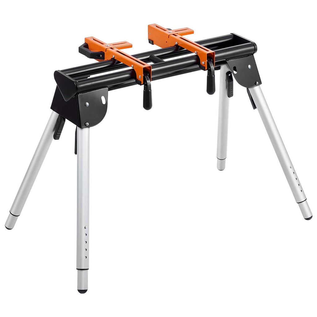 Miter Saw Stand, 330lbs Load Capacity Steel Collapsible Stand for Miter Saw with One-piece Mounting Brackets Clamps, 29.1"-32.9" Adjustable Height, Portable Compact and Folding Miter Saw Stand