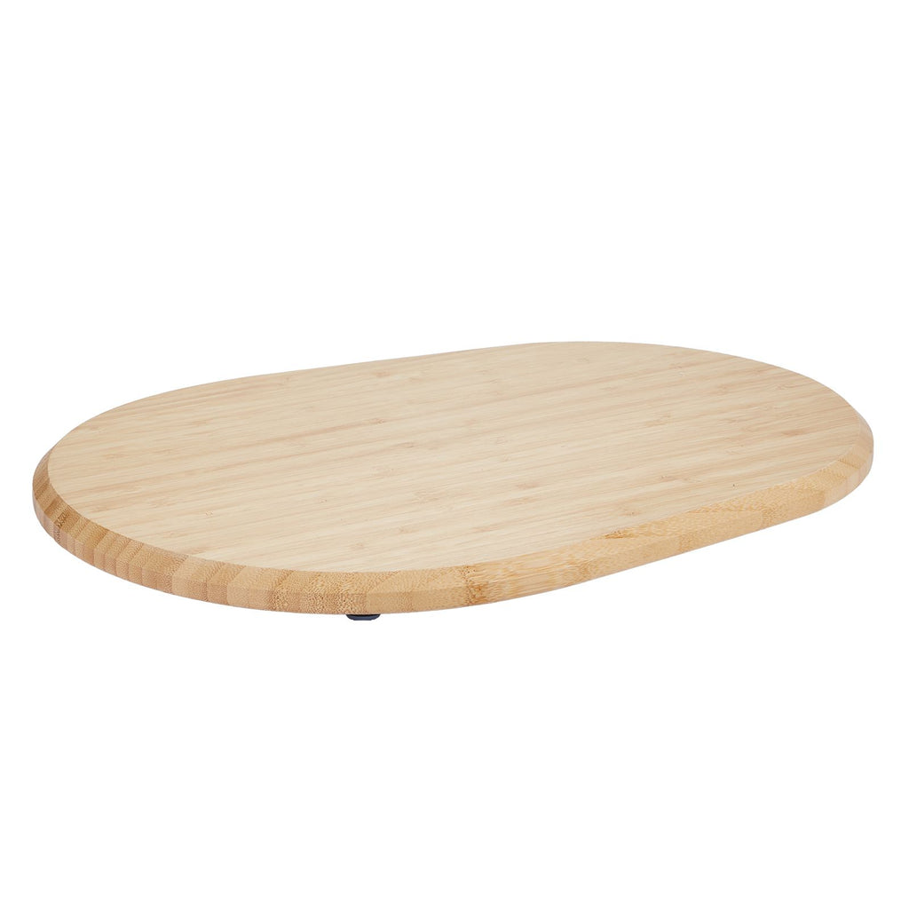 Mixer Slider, Oval 15.7 x 11.1-inch, Appliance Slider Compatible with Tilt Head 5.5-8 Qt Stand Mixer, PTFE Feet, Kitchen Countertop Storage Mover Sliding Tray, Natural Wood