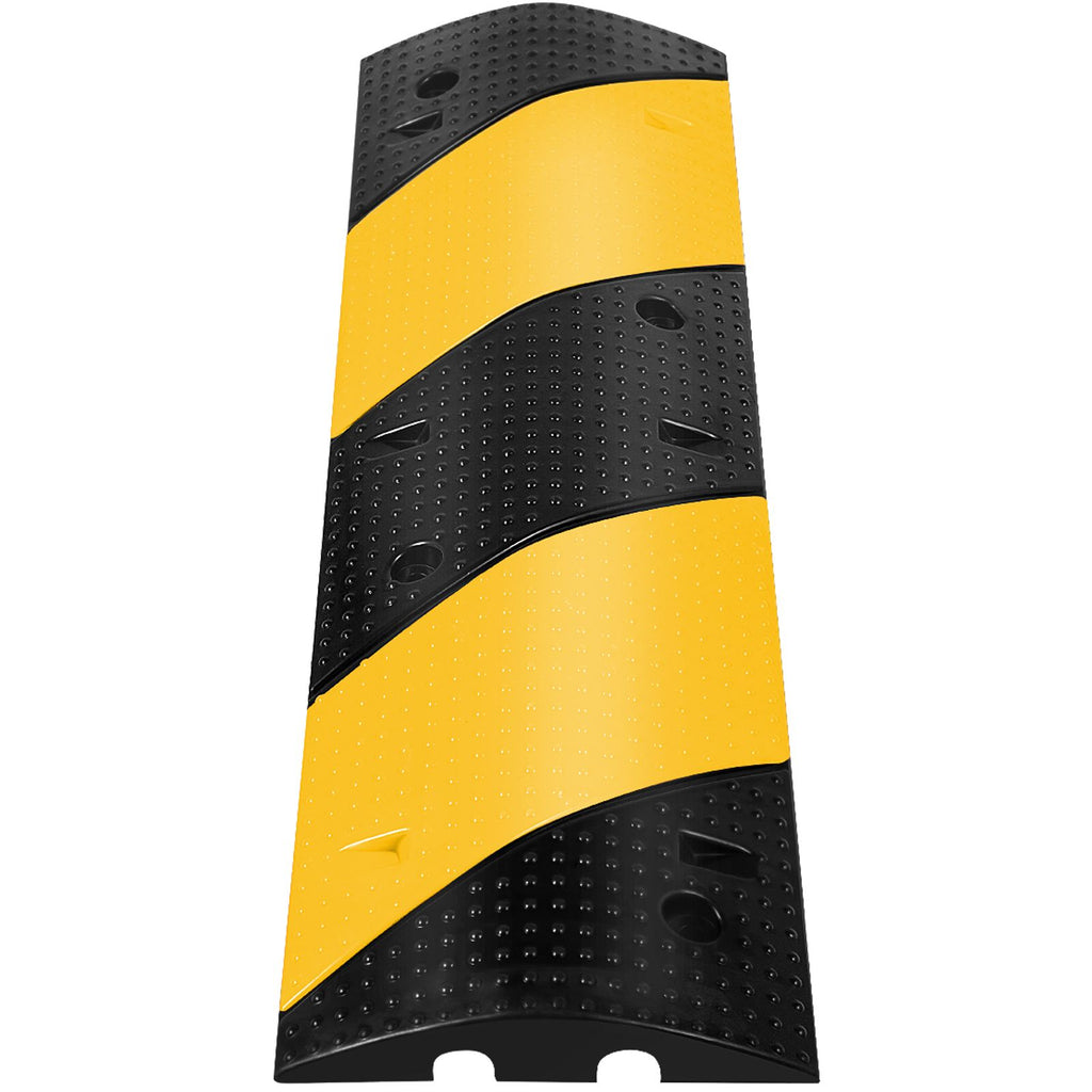 Modular Rubber Traffic Speed Bump 2 Channel Cable Protector Ramp