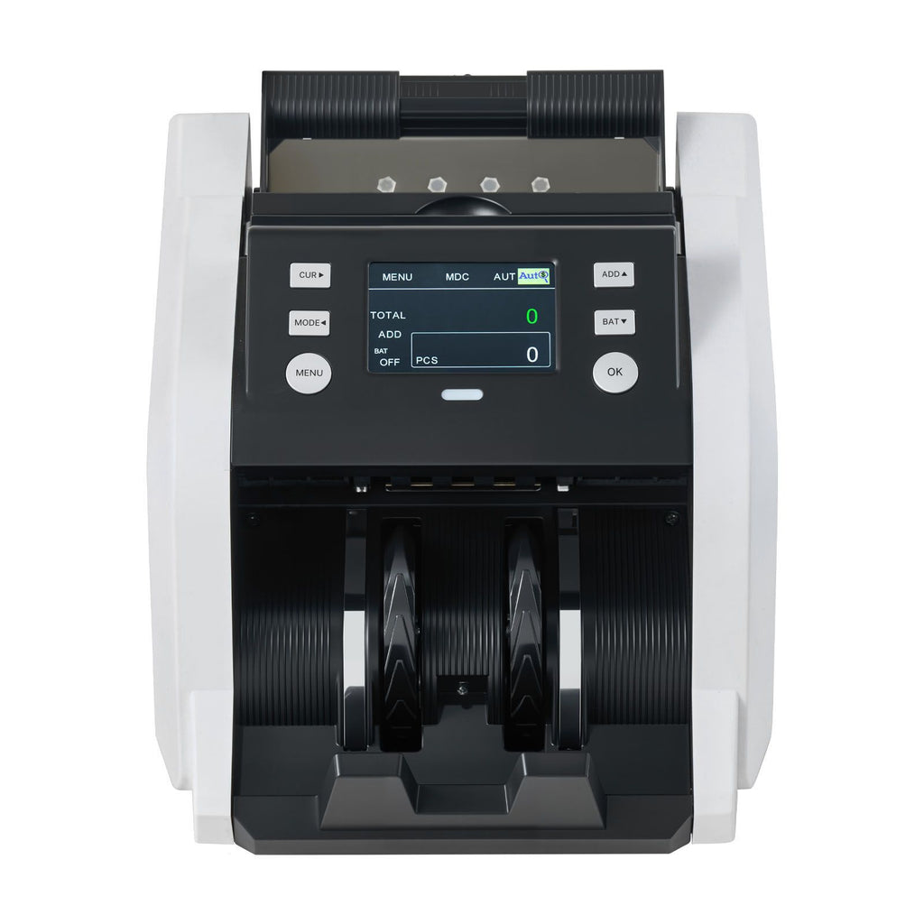 Money Counter Machine, 1200 Notes/Minute, Cash Counter with Value Count, UV/MG/IR/DD/DBL/HLF/CHN Counterfeit Detection, TFT Display, Money Counting Machine Mixed Denomination for Dollar and Euro