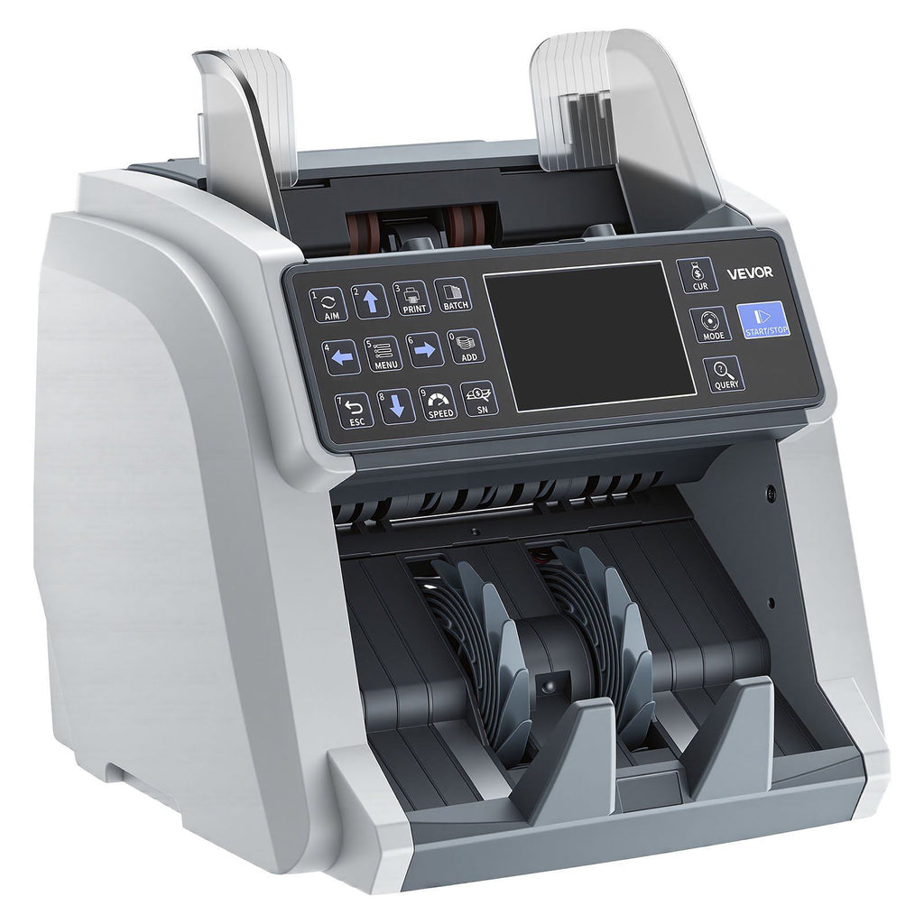 Money Counter Machine, Mixed Denomination Bill Cash Counter with CIS/UV/MG/IR/DD/DBL/HLF/CHN Counterfeit Detection, Multi-Currency Support, Money Counting Machine with External Display