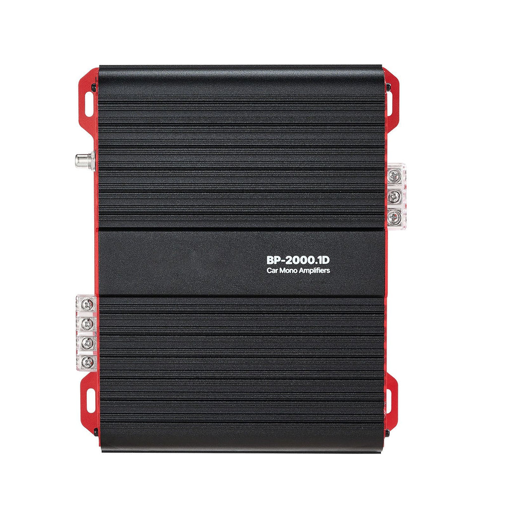 Monoblock Car Amplifier, 2000W RMS MAX, 1/2/4 Ohm Stable, 1-Channel Class D Car Audio Amplifier with Remote Subwoofer Level Control, Low Pass Filter and Bass Boost, Volume Controller Included