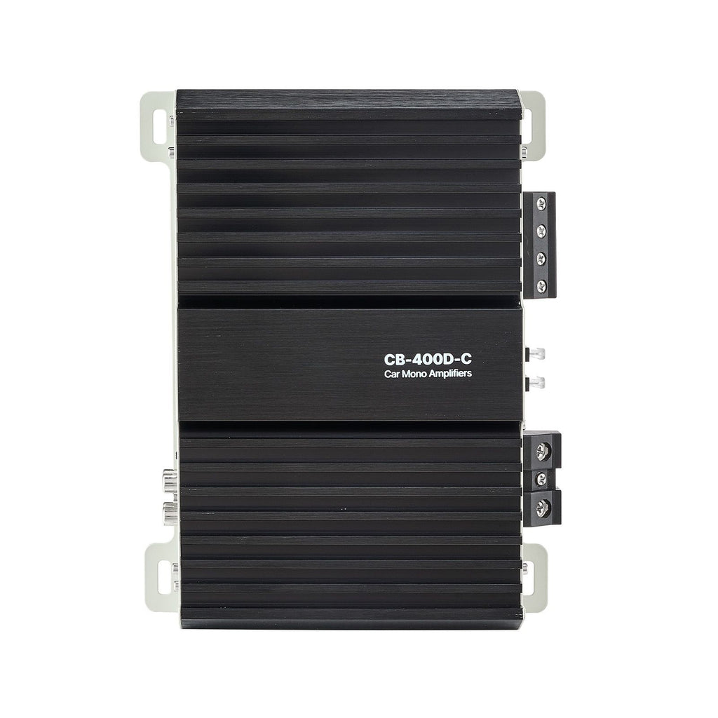 Monoblock Car Amplifier, 400W RMS MAX, 1/2/4 Ohm Stable, 1-Channel Class D Car Audio Amplifier with Remote Subwoofer Level Control, Low Pass Filter, Bass Boost & Phase Shift, Volume Controller