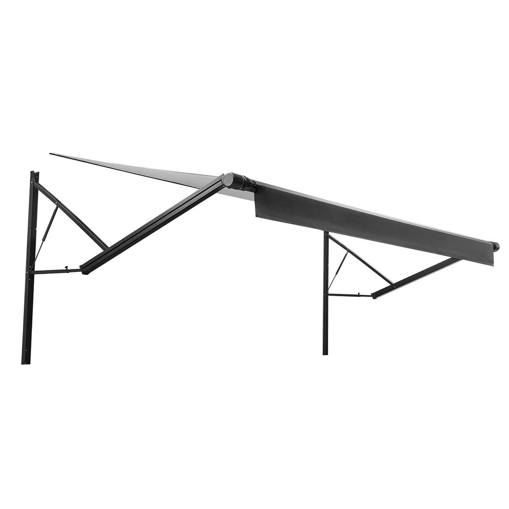 Motorized RV Awning Complete Kit, 20.06FT Electric Retractable RV Awning with Aluminum Alloy Frame & Waterproof Fabric, Outdoor Camping Trailer Awnings Fit Most RVs (20FT Type, Gradient Black)