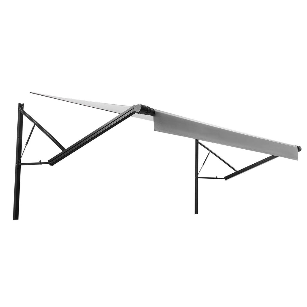 Motorized RV Awning Complete Kit, 21.06FT Electric Retractable RV Awning with Aluminum Alloy Frame & Waterproof Fabric, Outdoor Camping Trailer Awnings Fit Most RVs (21FT Type, Gradient Gray)