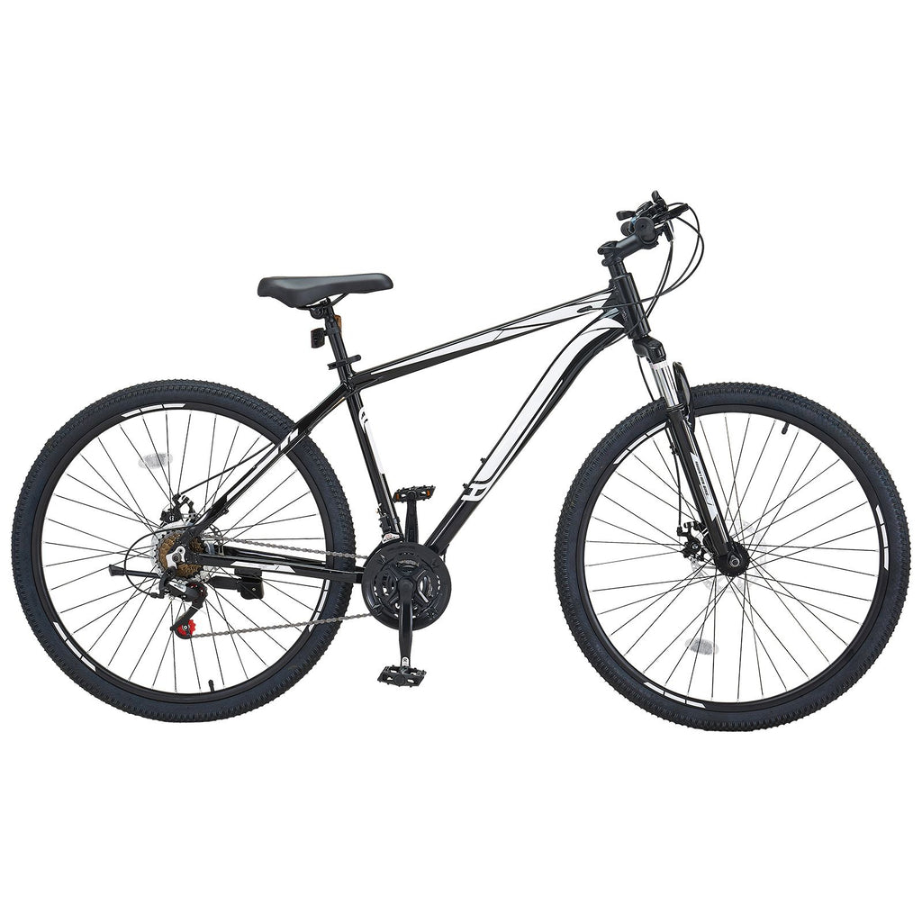 Mountain Bike, 29 inch MTB Bicycle with Front Suspension, 21 Speeds SHIMANO Twist Shifting, Comfort Saddle, Dual Disc Brakes, Aluminum Alloy Frame, Adult Sport Cycling Bicycle Trail Snow