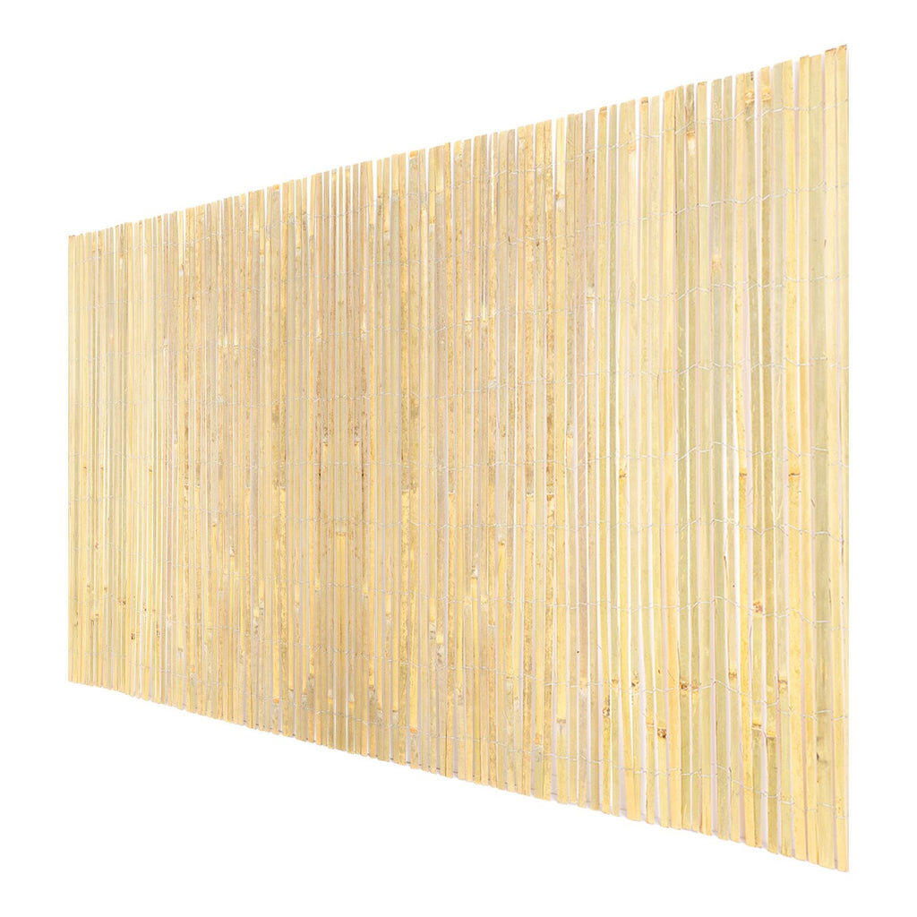 Natural Bamboo Fence Privacy Screen, Eco-Friendly Privacy Bamboo Slat Fence, 6 ft H x 13 ft L Decorative Bamboo Screen Panel, for Garden, Backyard, Balcony, Patio, Pool Side