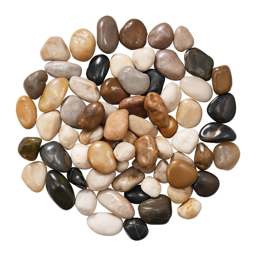 Natural River Rocks, 1-2 inch 15 lbs, Decorative Multi-Color Pebble Stones, Smooth & Polished Garden Landscaping Stones, Paving Plant Rocks for Fish Tank, Flower Pots, Water Fountains, Pathways