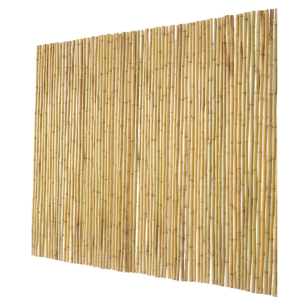 Natural Rolled Bamboo Fence, Eco-Friendly Bamboo Privacy Fence 6 ft H x 8 ft L x 0.75 in D. , Decorative Bamboo Privacy Screen for Garden, Backyard, Balcony, Patio, Pool Side